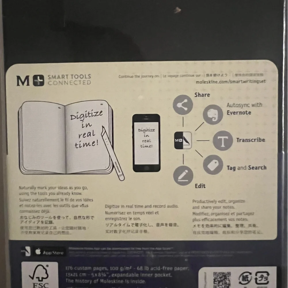 Moleskin Dotted Paper Tablet Hard Cover Smart Notebook 5